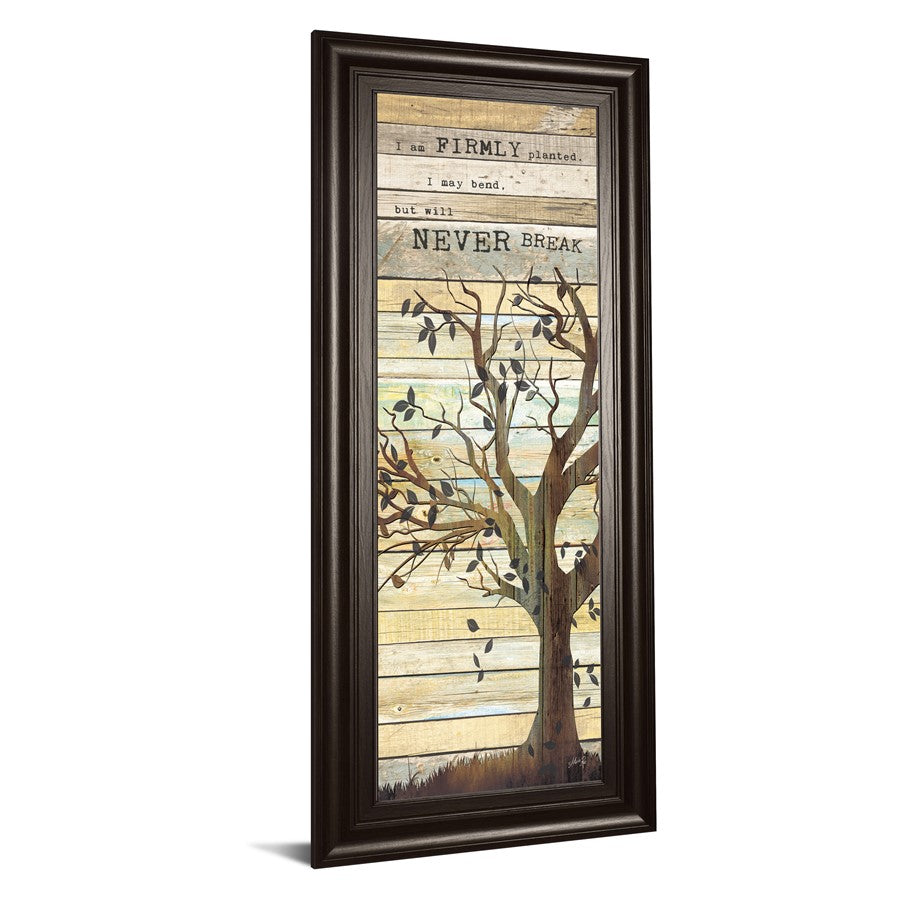 Classy Living Firmly Planted Tree Wall Art 18x42in | Contemporary Dark Chocolate MDF Frame with Paper Art | Living Room & Office | Model 1584