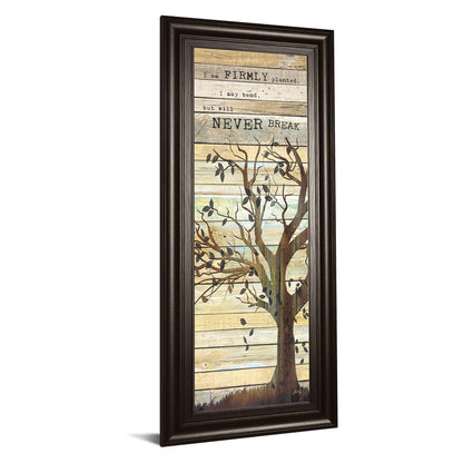 Classy Living Firmly Planted Tree Wall Art 18x42in | Contemporary Dark Chocolate MDF Frame with Paper Art | Living Room & Office | Model 1584