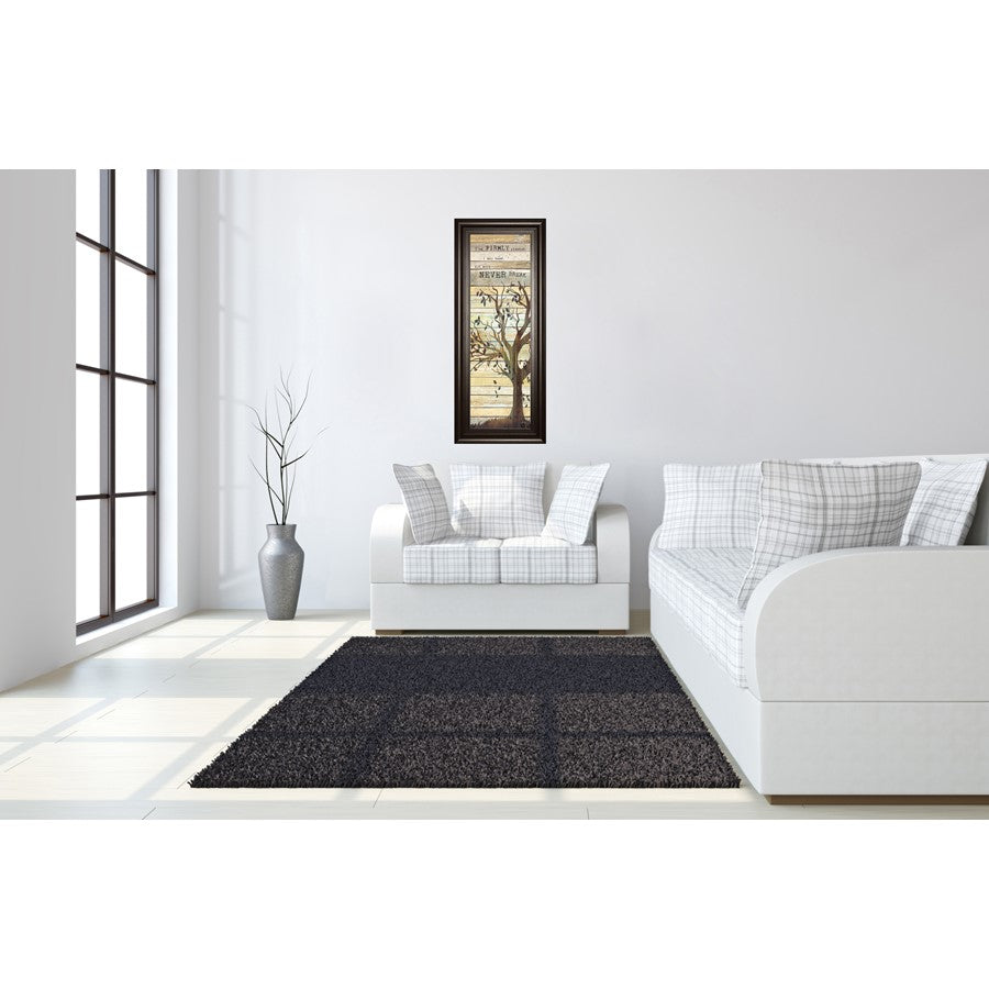 Classy Living Firmly Planted Tree Wall Art 18x42in | Contemporary Dark Chocolate MDF Frame with Paper Art | Living Room & Office | Model 1584