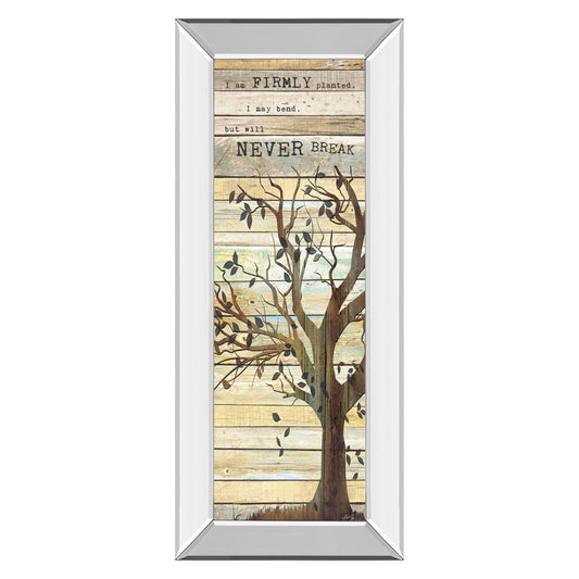 Classy Living Firmly Planted Tree 18x42in Wall Art | Contemporary Multicolor Paper on Mirrored Frame | Living Room & Office Inspirational | Model 1584MF