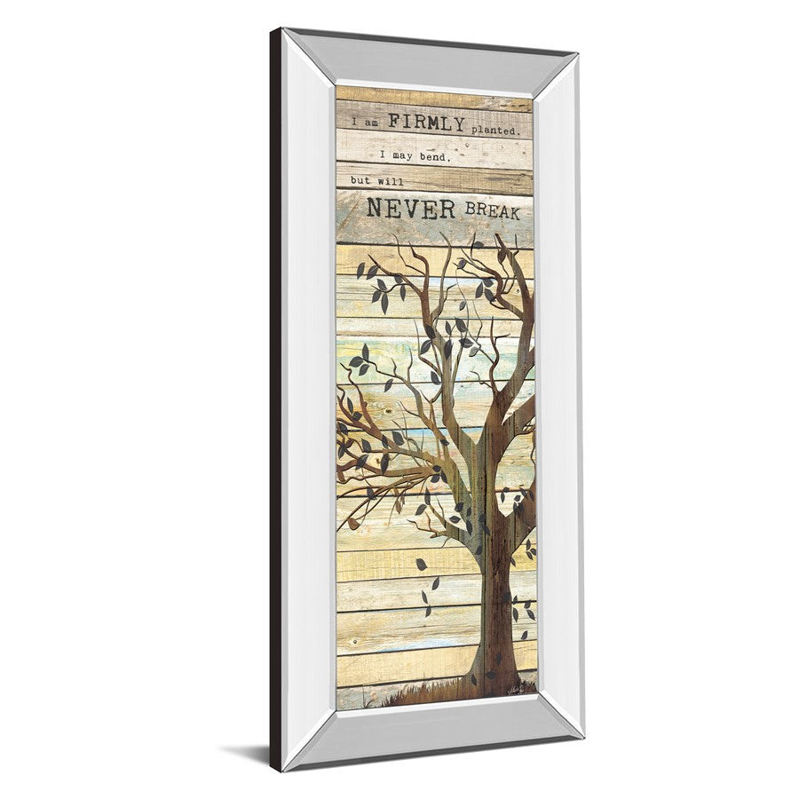 Classy Living Firmly Planted Tree 18x42in Wall Art | Contemporary Multicolor Paper on Mirrored Frame | Living Room & Office Inspirational | Model 1584MF