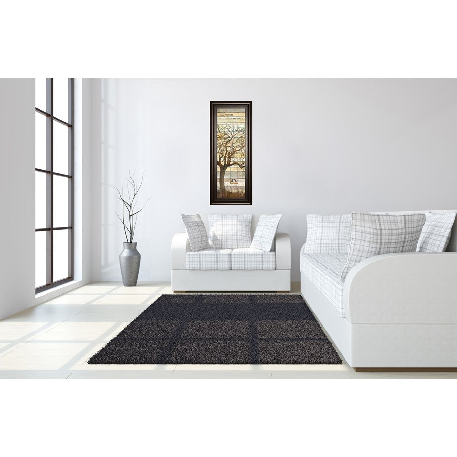 Classy Living And Then I Met You Wall Art 18x42in | Contemporary Framed Graphic Art on Paper with Dark Chocolate MDF Frame | Living Room & | Model 1585