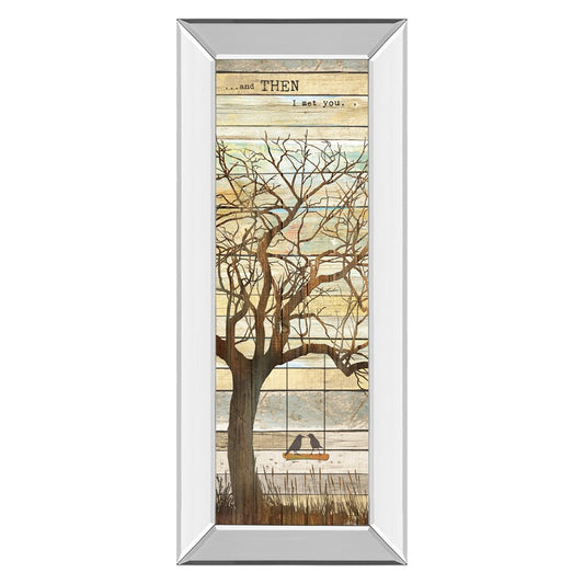 Classy Living And Then I Met You Wall Art 18x42in | Contemporary Mirrored Frame | Living Room & Bedroom Decor | 18 x 42 x 3 in | Model 1585MF