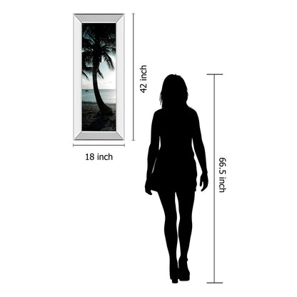 Classy Living Bimini Palm Silhouette Wall Art 18x42in | Contemporary Tropical Coastal Decor | Living Room & Bedroom | 18 x 42 x 3 in | Model 1634MF