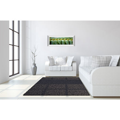 Classy Living Palm Harmony 42x18in Wall Art | Contemporary Palm Leaves on Paper with Mirrored Frame | Living Room & Office Decor | 42 x 18 | Model 1635MF
