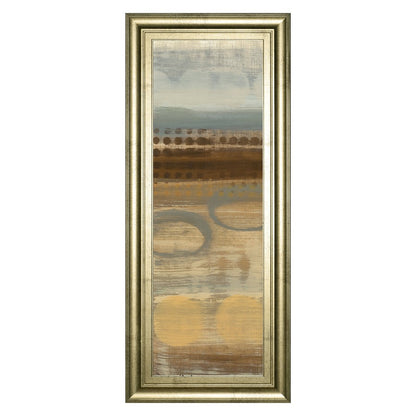 Classy Living Serene Movement 18x42in Wall Art | Contemporary Abstract on Paper in Crisp Chardonnay MDF Frame | Living Room & Office Decor | Model 1638