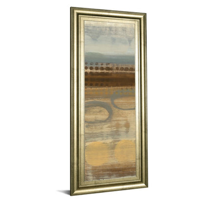 Classy Living Serene Movement 18x42in Wall Art | Contemporary Abstract on Paper in Crisp Chardonnay MDF Frame | Living Room & Office Decor | Model 1638