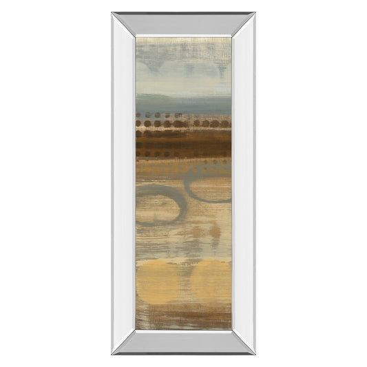 Classy Living Serene Movement 18x42in Wall Art | Contemporary Abstract Multicolor on Mirrored Frame | Living Room & Office Decor | 18 x 42 | Model 1638MF