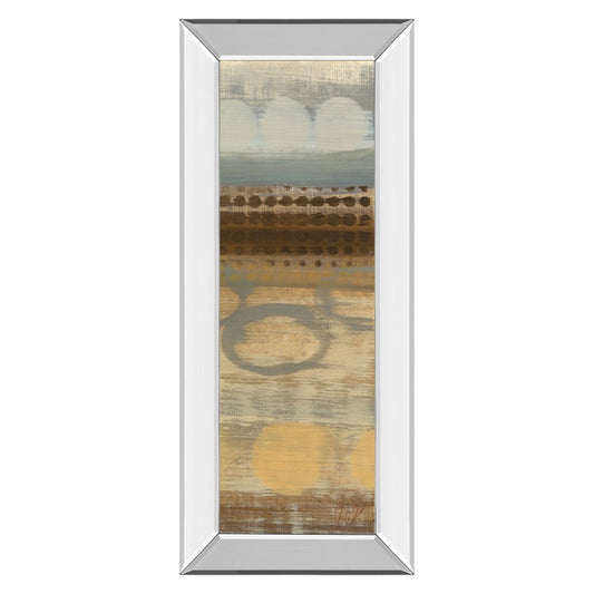Classy Living Movement Panel II 18x42in Wall Art | Contemporary Abstract Mixed Media with Mirrored Frame | Living Room & Bedroom Decor | 18 | Model 1639MF