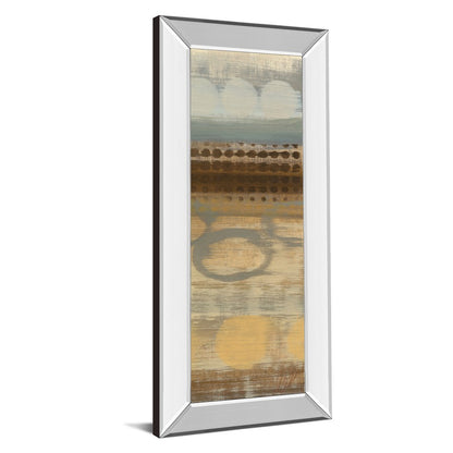 Classy Living Movement Panel II 18x42in Wall Art | Contemporary Abstract Mixed Media with Mirrored Frame | Living Room & Bedroom Decor | 18 | Model 1639MF