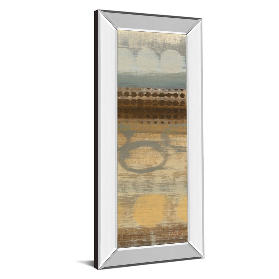 Classy Living Movement Panel II 18x42in Wall Art | Contemporary Abstract Mixed Media with Mirrored Frame | Living Room & Bedroom Decor | 18 | Model 1639MF