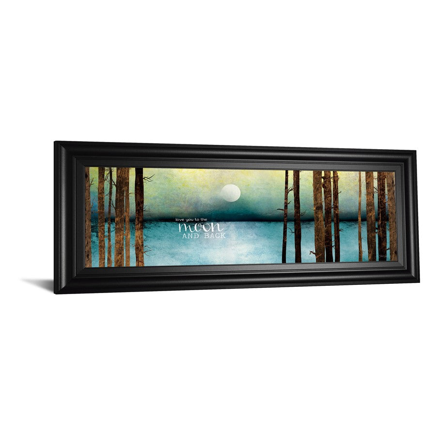 Classy Living Moonlit Forest 42x18in Wall Art | Contemporary Framed MDF and Glass | Living Room & Bedroom Tranquil Decor | 42 x 18 x 1 in | Model 1641
