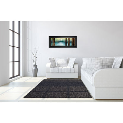 Classy Living Moonlit Forest 42x18in Wall Art | Contemporary Framed MDF and Glass | Living Room & Bedroom Tranquil Decor | 42 x 18 x 1 in | Model 1641