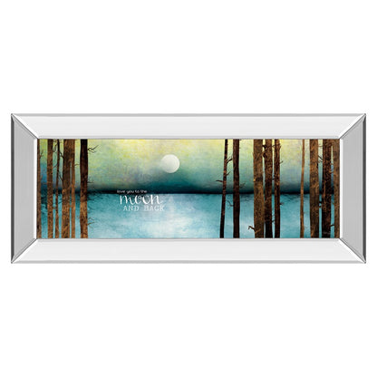 Classy Living Moonlit Forest 42x18in Wall Art | Contemporary Mirrored Frame | Living Room & Bedroom Tranquil Decor | 42 x 18 x 3 in | Model 1641MF