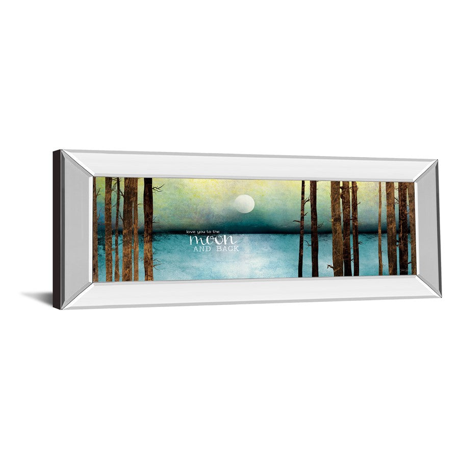 Classy Living Moonlit Forest 42x18in Wall Art | Contemporary Mirrored Frame | Living Room & Bedroom Tranquil Decor | 42 x 18 x 3 in | Model 1641MF