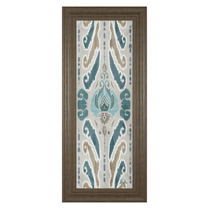 Classy Living Flourish Pattern 18x42in Wall Art | Transitional Tranquil Ash MDF Frame | Living Room & Bedroom Decor | 18 x 42 x 1 in | Model 1648