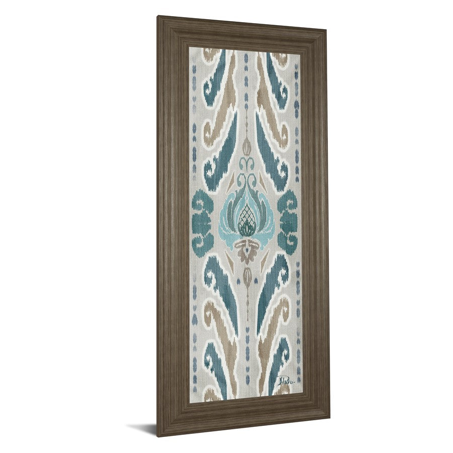 Classy Living Flourish Pattern 18x42in Wall Art | Transitional Tranquil Ash MDF Frame | Living Room & Bedroom Decor | 18 x 42 x 1 in | Model 1648