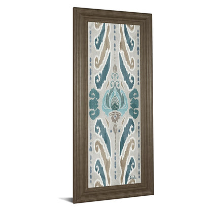 Classy Living Flourish Pattern 18x42in Wall Art | Transitional Tranquil Ash MDF Frame | Living Room & Bedroom Decor | 18 x 42 x 1 in | Model 1648