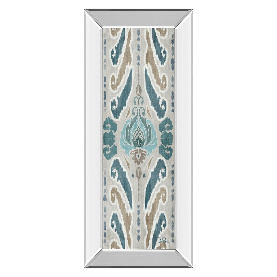 Classy Living Flourish Pattern Wall Art 18x42in | Transitional Mirrored Frame | Living Room & Bedroom Decor | 18 x 42 x 3 in | Model 1648MF