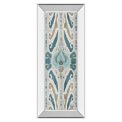 Classy Living Flourish Pattern Wall Art 18x42in | Transitional Mirrored Frame | Living Room & Bedroom Decor | 18 x 42 x 3 in | Model 1648MF