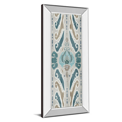 Classy Living Flourish Pattern Wall Art 18x42in | Transitional Mirrored Frame | Living Room & Bedroom Decor | 18 x 42 x 3 in | Model 1648MF