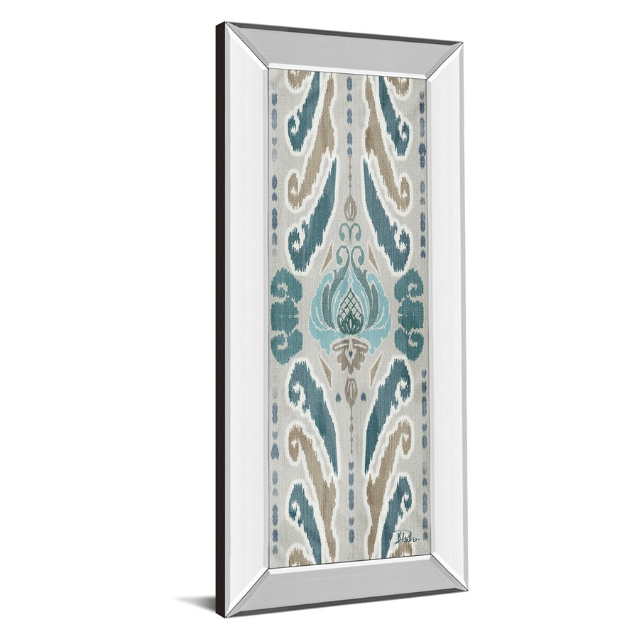 Classy Living Flourish Pattern Wall Art 18x42in | Transitional Mirrored Frame | Living Room & Bedroom Decor | 18 x 42 x 3 in | Model 1648MF