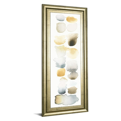 Classy Living Serene Swatch Panel Wall Art 18x42in | Contemporary Gilded Radiance Frame and Multicolor Paper Art | Living Room & Bedroom Wall | Model 1654