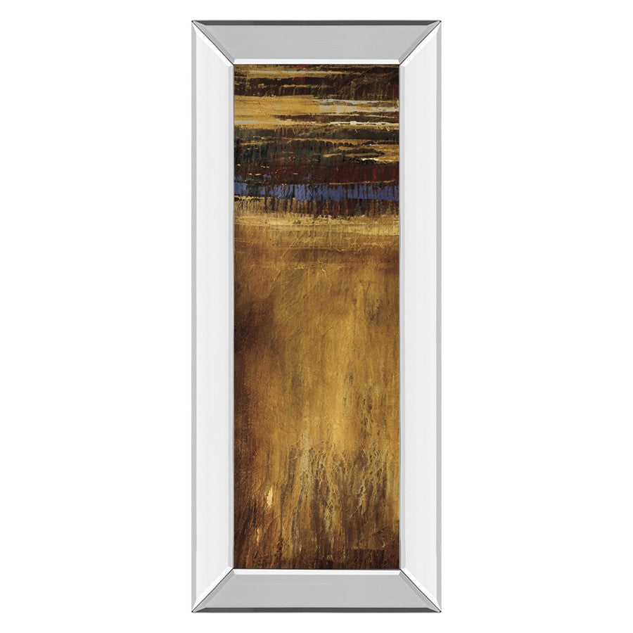 Classy Living Golden Fields 42in Tall Wall Art | Contemporary Graphic Art on Paper in Mirrored Frame | Living Room Office & Den Decor | 18 | Model 1655MF