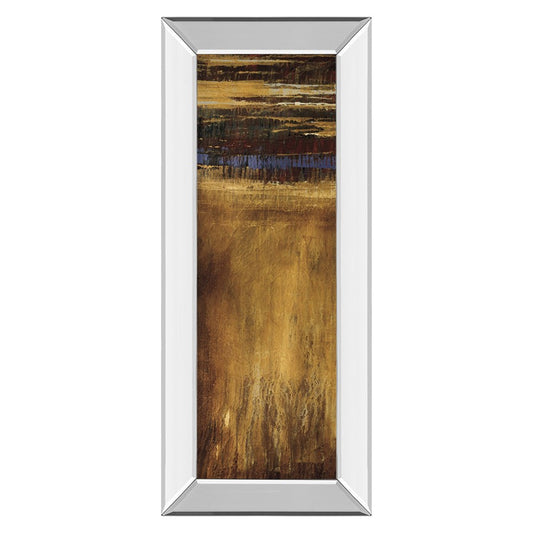 Classy Living Golden Fields 42in Tall Wall Art | Contemporary Graphic Art on Paper in Mirrored Frame | Living Room Office & Den Decor | 18 | Model 1655MF