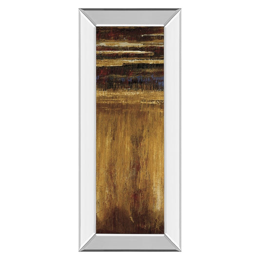 Classy Living Golden Layers 42in H Wall Art | Contemporary Multicolor Paper Art in Mirrored Frame | Living Room & Office Decor | 18 x 42 x | Model 1656MF