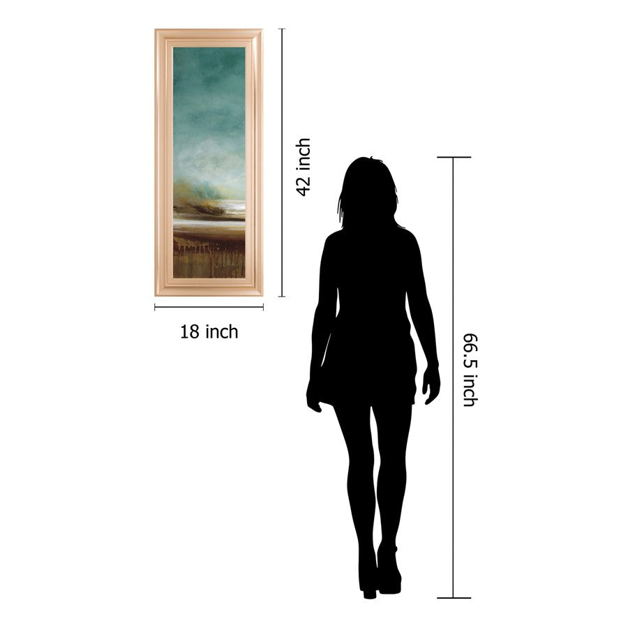 Classy Living New Horizons 42in Tall Wall Art | Contemporary Rose Gold Romance MDF Frame with Glass | Living Room & Office Decor | 18 x 42 x | Model 1658