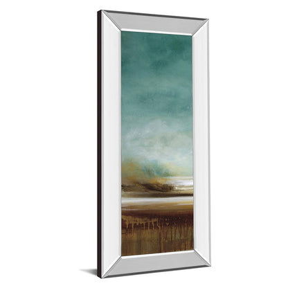 Classy Living New Horizons 42in Vertical Wall Art | Contemporary Landscape with Mirrored Frame | Living Room & Office Decor | 18 x 42 x 3 in | Model 1658MF