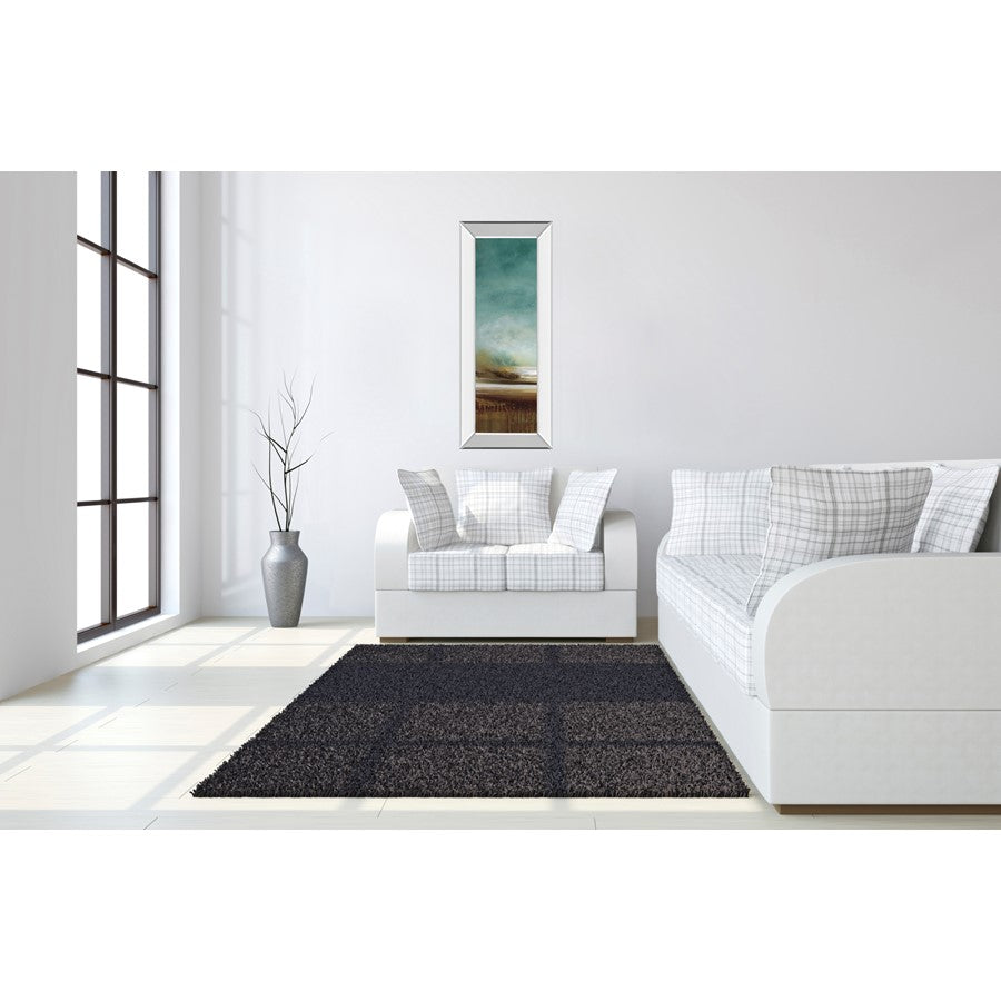 Classy Living New Horizons 42in Vertical Wall Art | Contemporary Landscape with Mirrored Frame | Living Room & Office Decor | 18 x 42 x 3 in | Model 1658MF