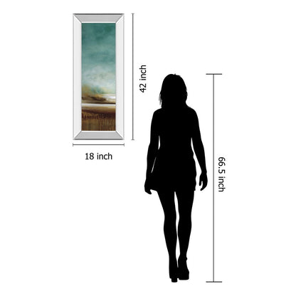Classy Living New Horizons 42in Vertical Wall Art | Contemporary Landscape with Mirrored Frame | Living Room & Office Decor | 18 x 42 x 3 in | Model 1658MF