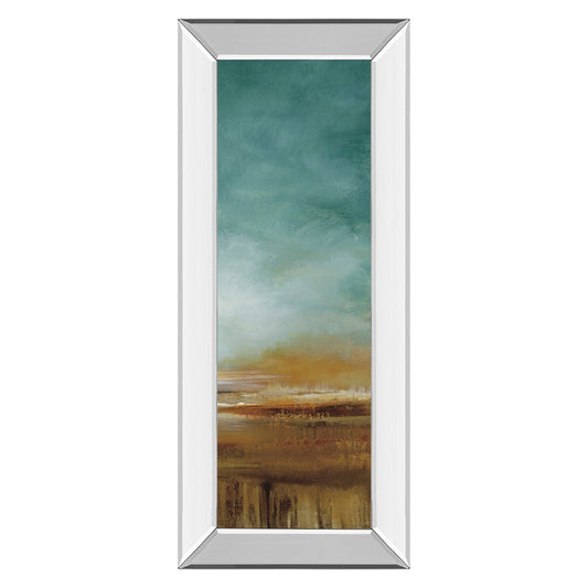 Classy Living New Horizons III 18x42in Wall Art | Contemporary Multicolor Mixed Media with Mirrored Frame | Living Room & Bedroom Decor | Model 1660MF