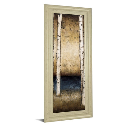 Classy Living Birch Serenity 18x42in Wall Art | Traditional Ivory Bliss MDF Frame | Living Room & Bedroom Botanical Decor | 18 x 42 x 1 in | Model 1662