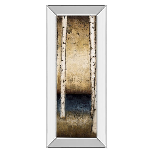Classy Living Birch Serenity 18x42in Wall Art | Traditional Mixed Media with Mirrored Frame | Living Room & Bedroom Botanical Decor | 18 x | Model 1662MF