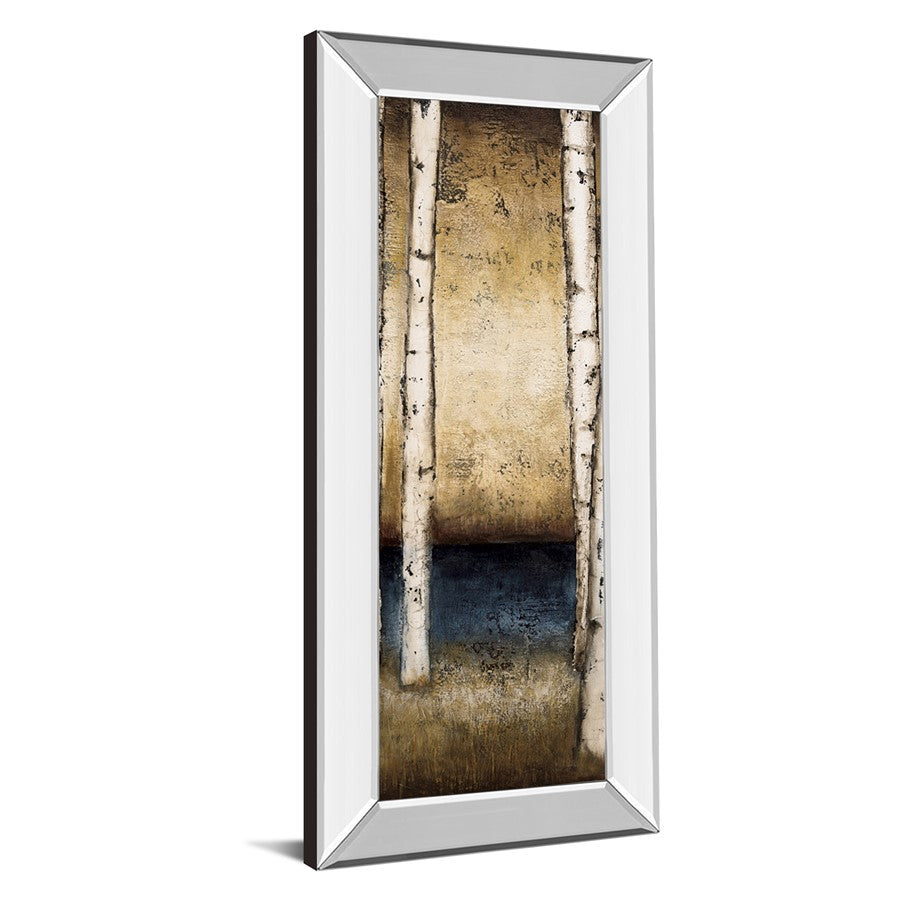Classy Living Birch Serenity 18x42in Wall Art | Traditional Mixed Media with Mirrored Frame | Living Room & Bedroom Botanical Decor | 18 x | Model 1662MF