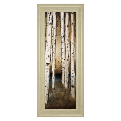 Classy Living Birch Landing 18x42in Wall Art | Traditional Ivory Bliss Frame and Paper Print | Living Room & Bedroom Tranquil Decor | 18 x 42 | Model 1663
