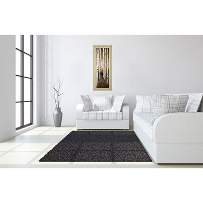 Classy Living Birch Landing 18x42in Wall Art | Traditional Ivory Bliss Frame and Paper Print | Living Room & Bedroom Tranquil Decor | 18 x 42 | Model 1663