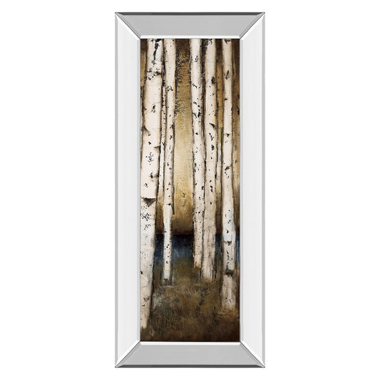 Classy Living Birch Landing 18x42in Wall Art | Traditional Mirrored Frame Paper Print | Living Room, Bedroom & Office Decor | 42 in H | Model 1663MF