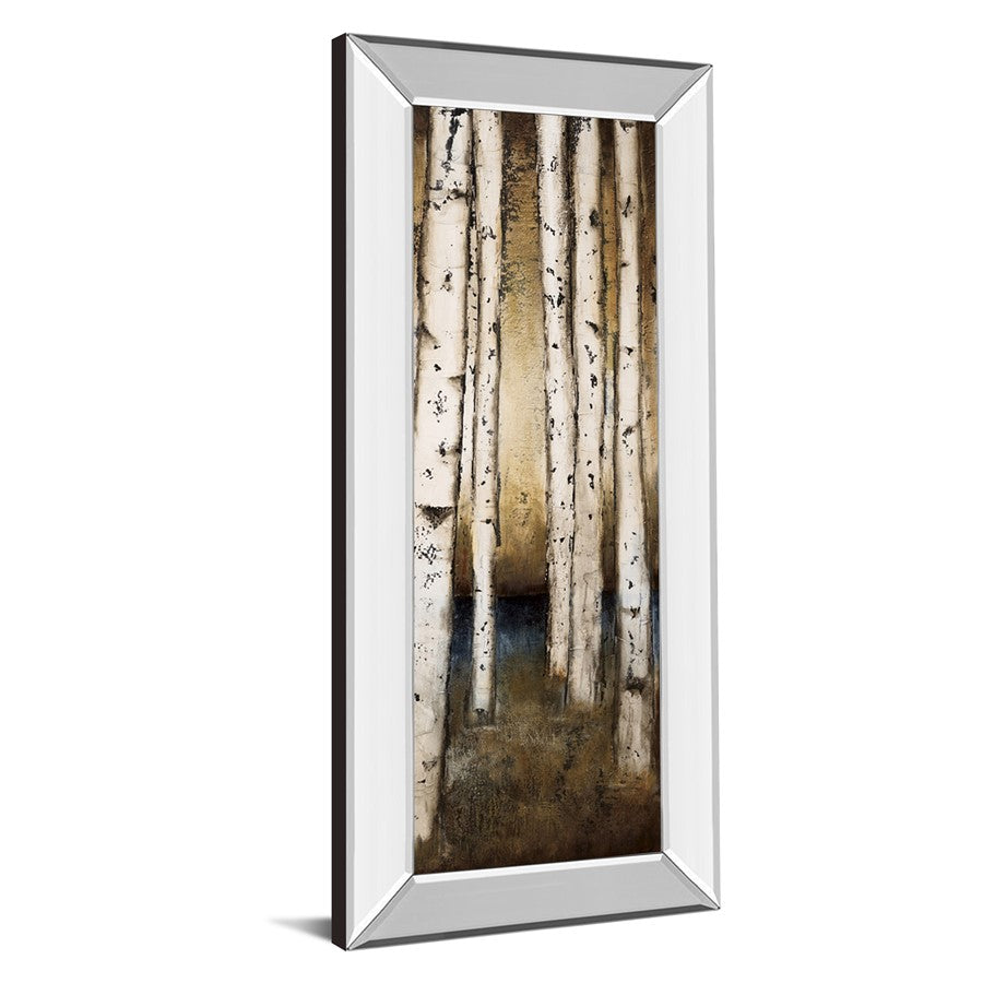 Classy Living Birch Landing 18x42in Wall Art | Traditional Mirrored Frame Paper Print | Living Room, Bedroom & Office Decor | 42 in H | Model 1663MF