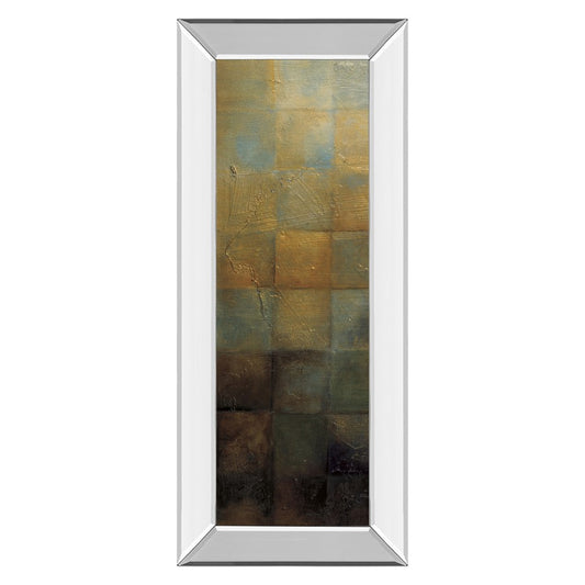 Classy Living Shadowed Blocks 18x42in Wall Art | Contemporary Multicolor Abstract on Paper under Glass | Living Room & Office Decor | 18 x | Model 1664MF
