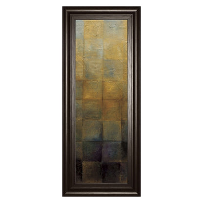 Classy Living Modra II 18x42in Wall Art | Contemporary Abstract Multicolor on Paper with Dark Chocolate MDF Frame | Living Room & Office | Model 1665