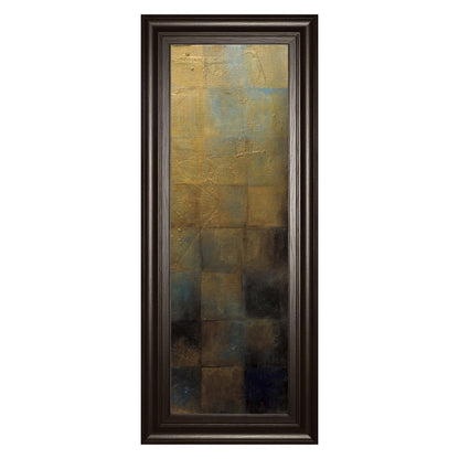 Classy Living Modra Harmony Wall Art 18x42in | Contemporary Mixed Media on Paper, Dark Chocolate MDF Frame | Living Room & Office Decor | 1 x | Model 1666