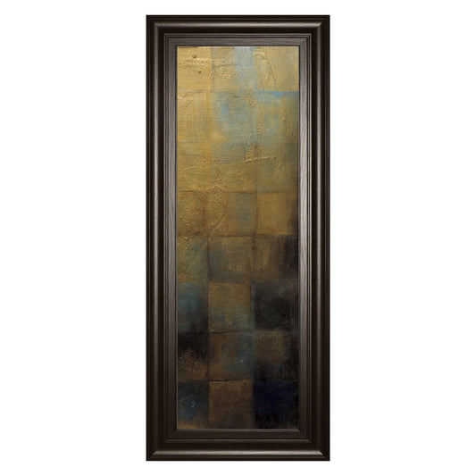 Classy Living Modra Harmony Wall Art 18x42in | Contemporary Mixed Media on Paper, Dark Chocolate MDF Frame | Living Room & Office Decor | 1 x | Model 1666