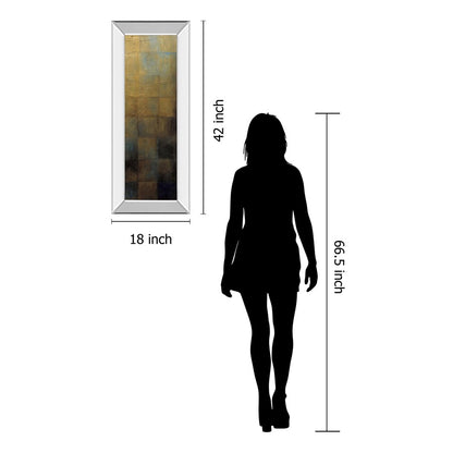 Classy Living Modra Harmony 18x42in Wall Art | Contemporary Mixed Media on Paper in Mirrored Frame | Living Room & Office Decor | 18 x 42 x | Model 1666MF