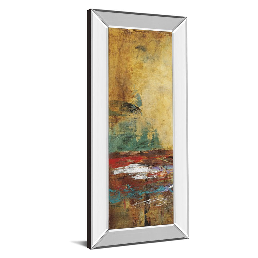 Classy Living Villarreal Santos I 42in Tall Rectangular Wall Art | Contemporary Multicolor Abstract on Mirrored Frame | Living Room & | Model 1667MF