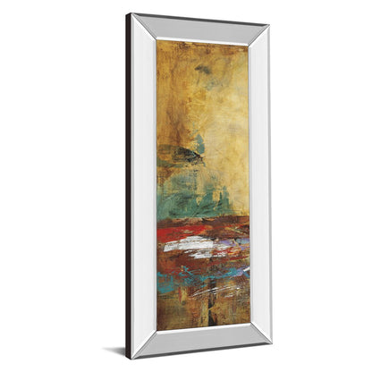Classy Living Villarreal Santos I 42in Tall Rectangular Wall Art | Contemporary Multicolor Abstract on Mirrored Frame | Living Room & | Model 1667MF