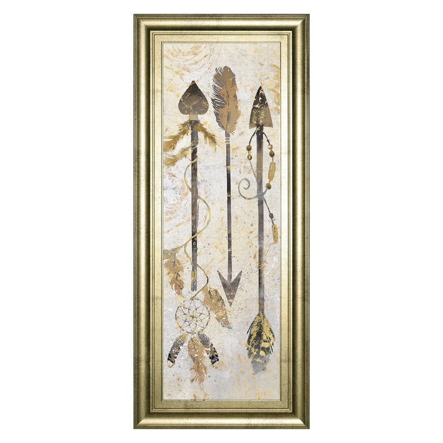 Classy Living Tribal Arrows 18x42in Vertical Wall Art | Contemporary MDF Frame with Glass | Living Room & Office Decor | 18 x 42 x 1 in | Model 1672